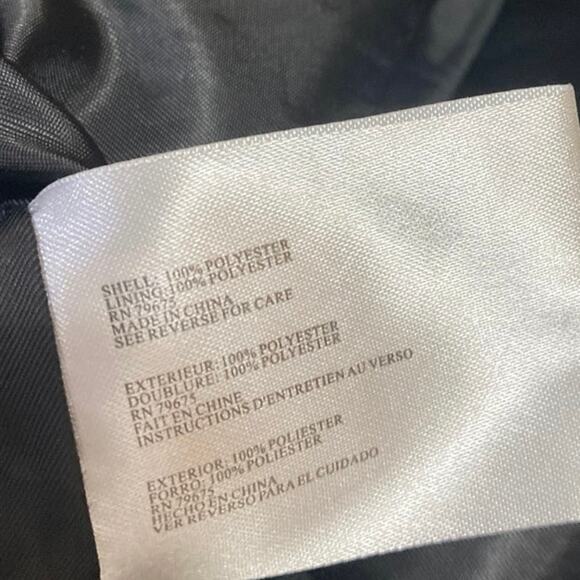 Michael Kors Women's Black Full Zip Drawstring Hoodie Hooded Rain Coat Jacket S - Picture 7 of 7